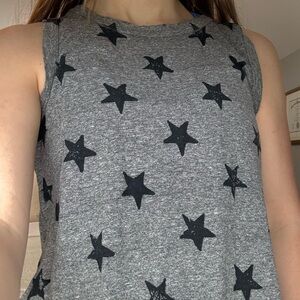 Current/Elliott Gray Black Star Muscle Tee